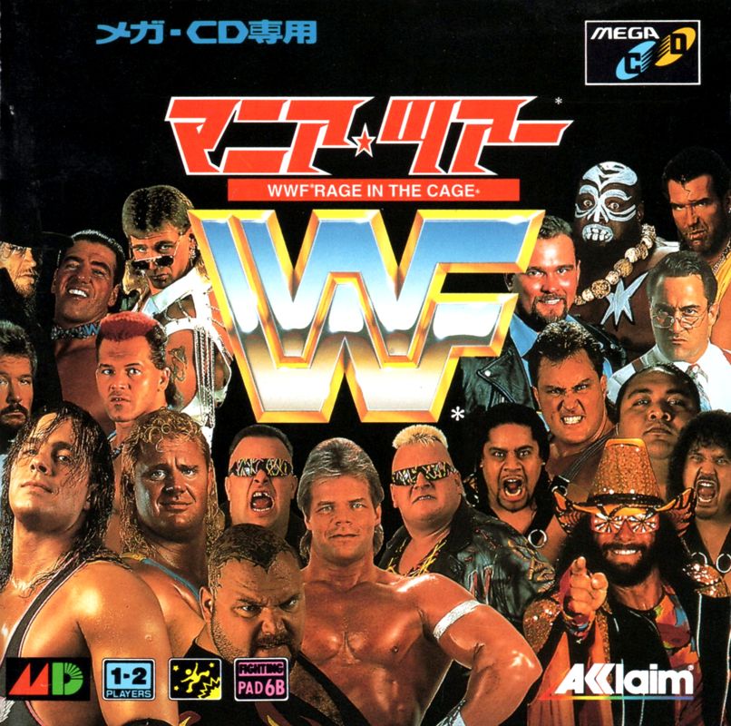 WWF Rage in the Cage box art for Sega CD